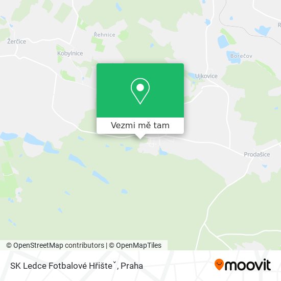 SK Ledce Fotbalové Hřišteˇ mapa