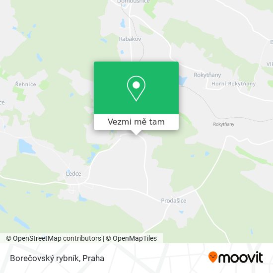 Borečovský rybník mapa