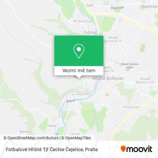 Fotbalové Hřiště Tjf Čechie Čejetice mapa