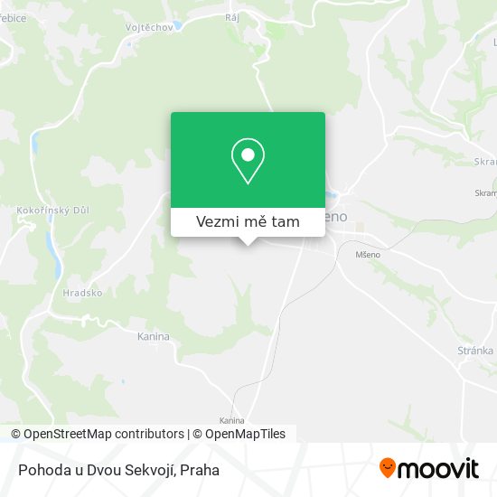 Pohoda u Dvou Sekvojí mapa