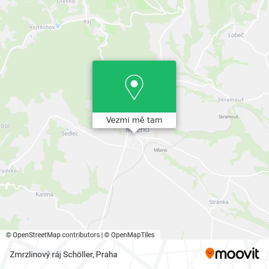 Zmrzlinový ráj Schöller mapa