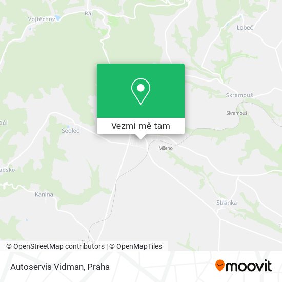 Autoservis Vidman mapa