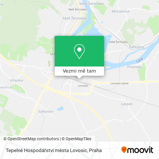 Tepelné Hospodářství města Lovosic mapa