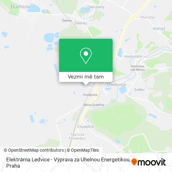 Elektrárna Ledvice - Výprava za Uhelnou Energetikou mapa