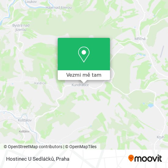Hostinec U Sedláčků mapa