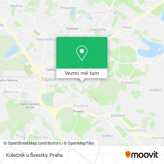 Kulečník u Švestky mapa