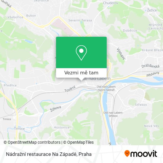 Nádražní restaurace Na Západě mapa