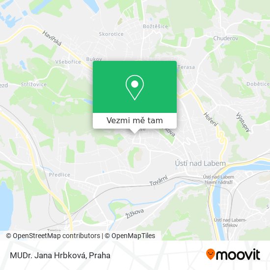 MUDr. Jana Hrbková mapa