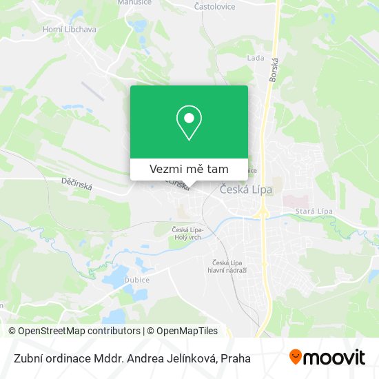 Zubní ordinace Mddr. Andrea Jelínková mapa