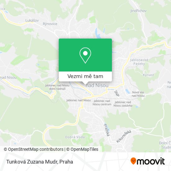 Tunková Zuzana Mudr mapa