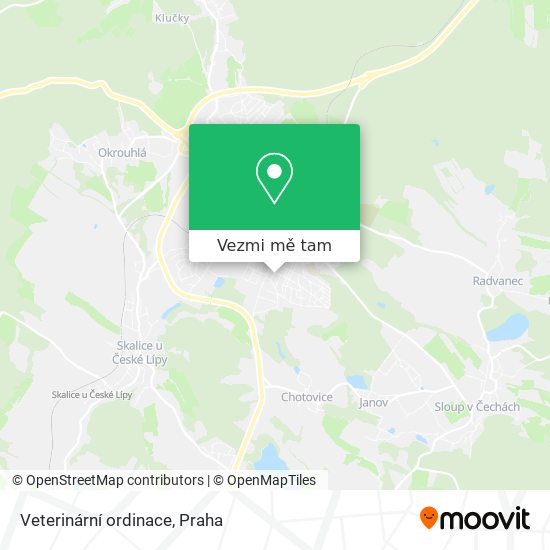 Veterinární ordinace mapa