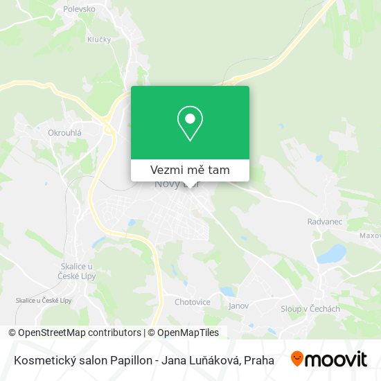 Kosmetický salon Papillon - Jana Luňáková mapa