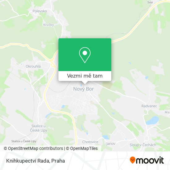 Knihkupectví Rada mapa