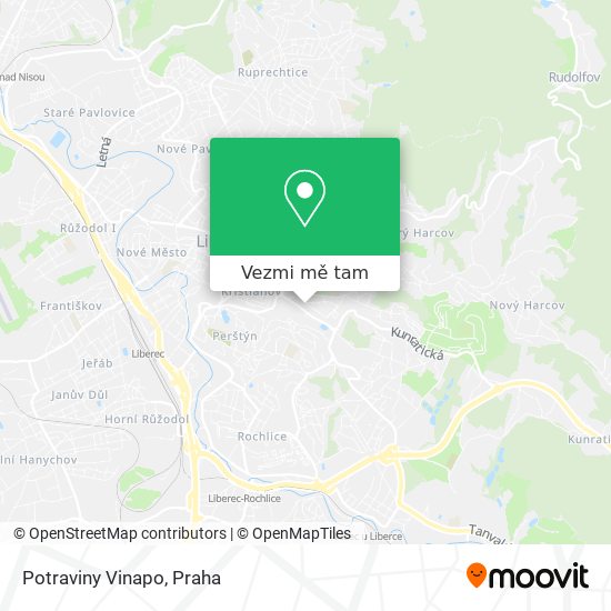 Potraviny Vinapo mapa