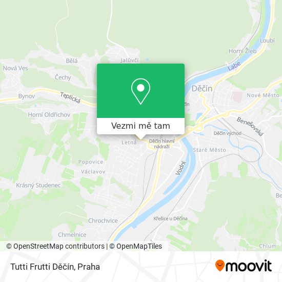 Tutti Frutti Děčín mapa