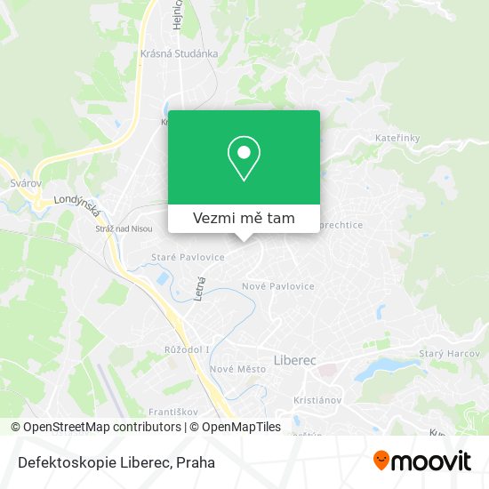 Defektoskopie Liberec mapa