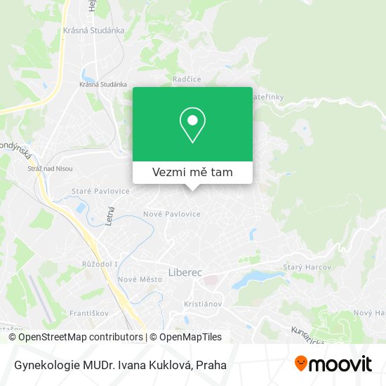 Gynekologie MUDr. Ivana Kuklová mapa