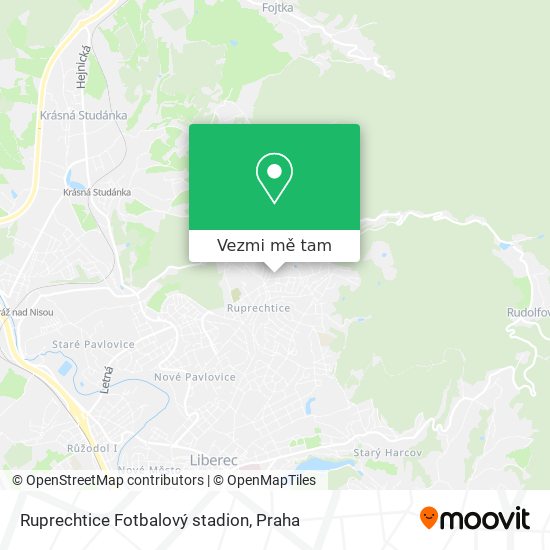 Ruprechtice Fotbalový stadion mapa