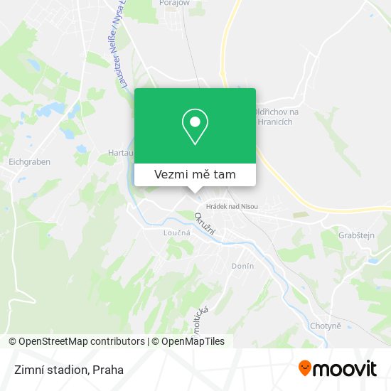 Zimní stadion mapa