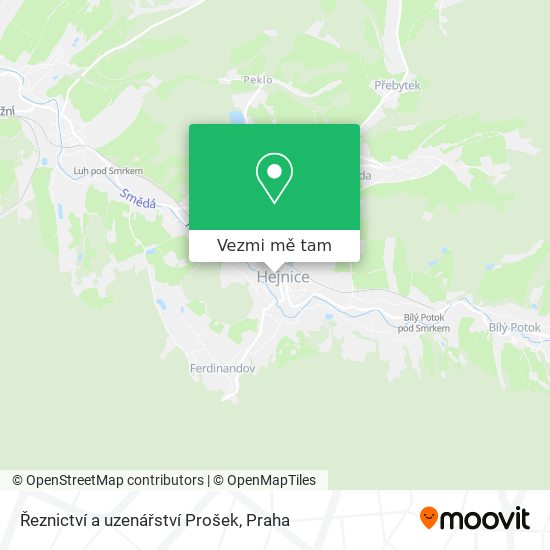 Řeznictví a uzenářství Prošek mapa