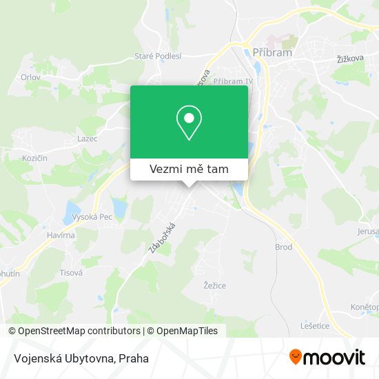 Vojenská Ubytovna mapa
