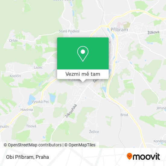 Obi Příbram mapa