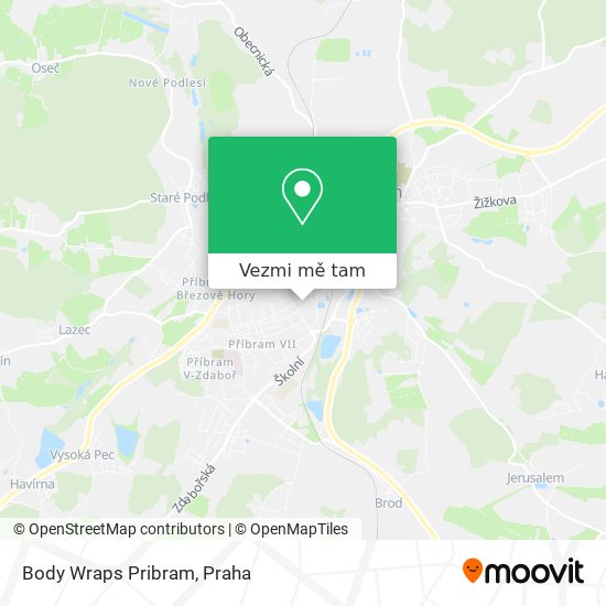 Body Wraps Pribram mapa