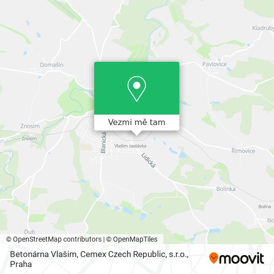 Betonárna Vlašim, Cemex Czech Republic, s.r.o. mapa