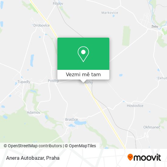 Anera Autobazar mapa
