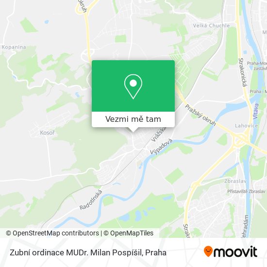 Zubní ordinace MUDr. Milan Pospíšil mapa