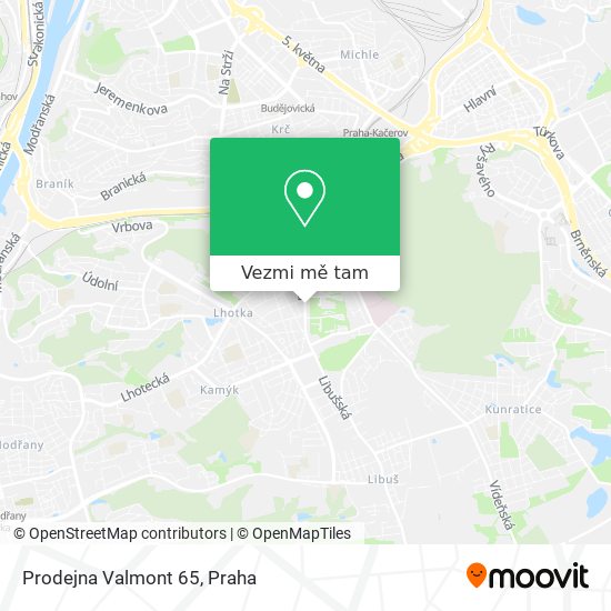 Prodejna Valmont 65 mapa
