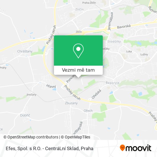 Efes, Spol. s R.O. - CentráLní Sklad mapa
