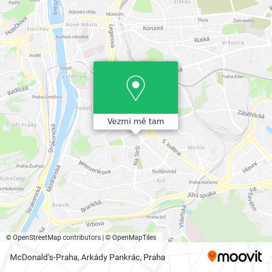 McDonald's-Praha, Arkády Pankrác mapa