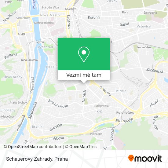 Schauerovy Zahrady mapa