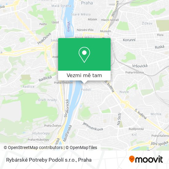 Rybárské Potreby Podolí s.r.o. mapa