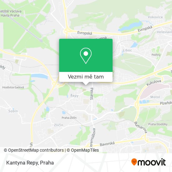 Kantyna Repy mapa