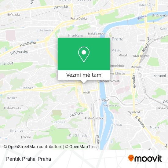 Pentik Praha mapa