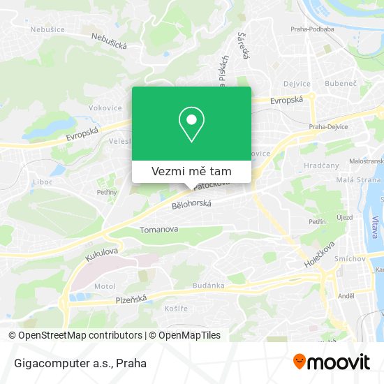 Gigacomputer a.s. mapa