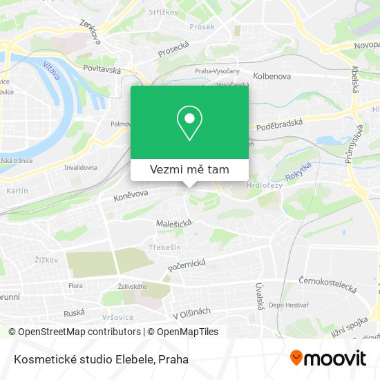 Kosmetické studio Elebele mapa