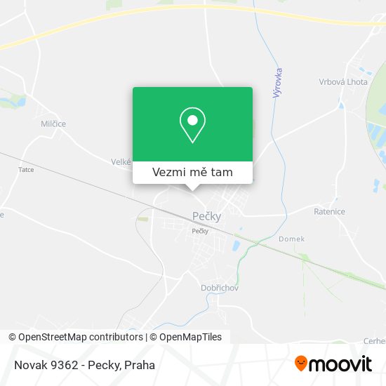 Novak 9362 - Pecky mapa