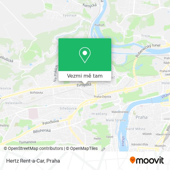 Hertz Rent-a-Car mapa