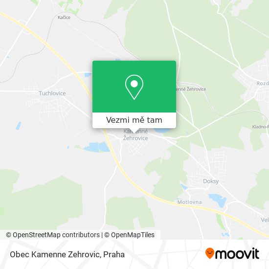 Obec Kamenne Zehrovic mapa