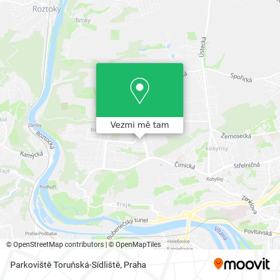 Parkoviště Toruňská-Sídliště mapa