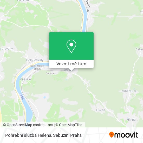 Pohřební služba Helena, Sebuzín mapa