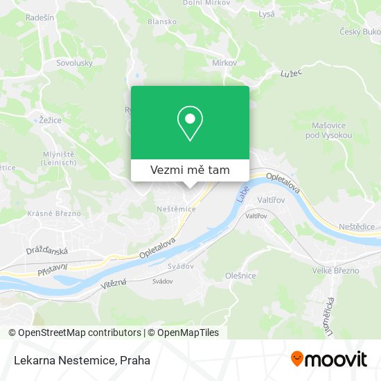 Lekarna Nestemice mapa