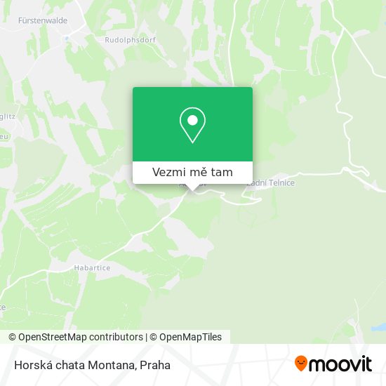 Horská chata Montana mapa