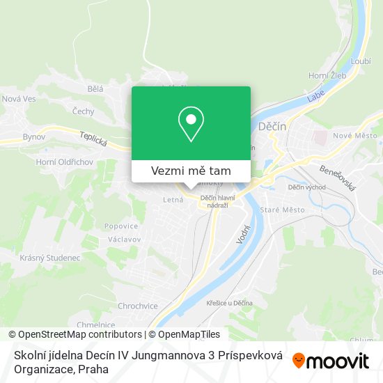 Skolní jídelna Decín IV Jungmannova 3 Príspevková Organizace mapa
