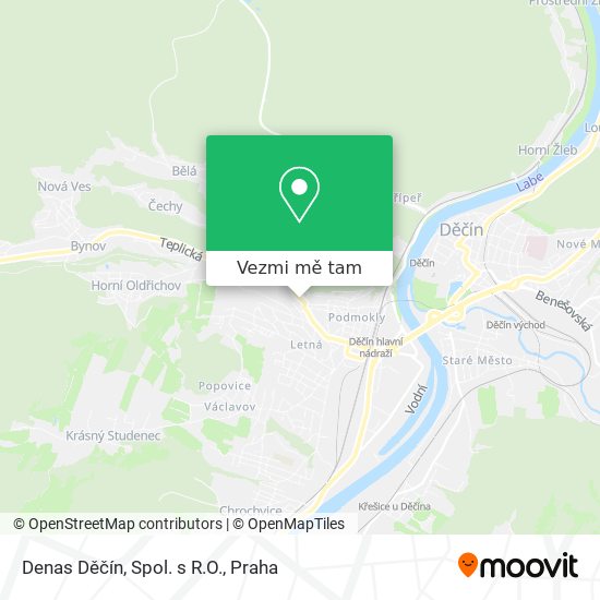 Denas Děčín, Spol. s R.O. mapa