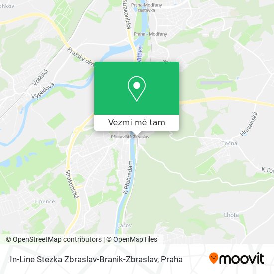 In-Line Stezka Zbraslav-Branik-Zbraslav mapa