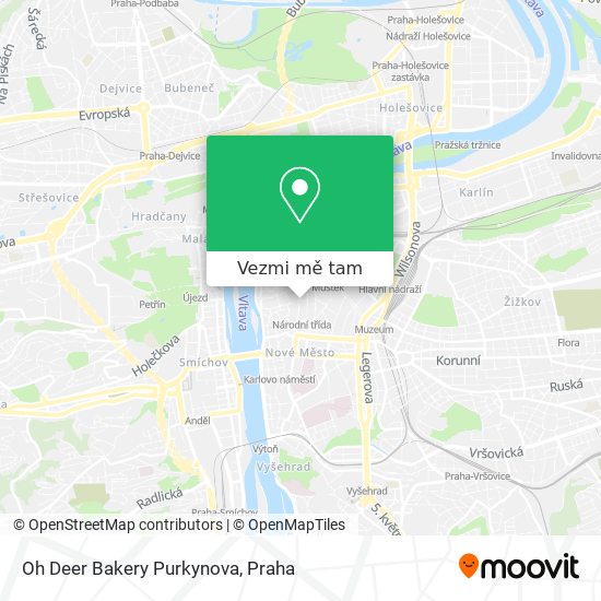 Oh Deer Bakery Purkynova mapa